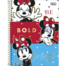 Caderno 160 Folhas 10 Matérias Capa Dura Minnie Core Tilibra