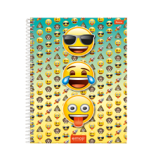 Caderno 200 Folhas 10 Matérias Capa Dura Emoji Foroni