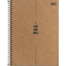 Caderno 80 Folhas 1 Matéria Capa Dura Kraftwork Tilibra