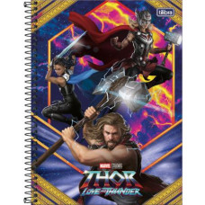 Caderno 80 Folhas 1 Matéria Capa Dura Thor Amor e Trovão Tilibra