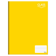 Caderno Brochura 1/4 96 Folhas Capa Dura Class Amarelo Foroni