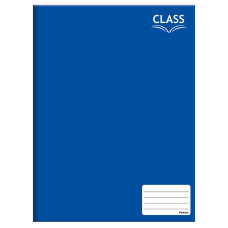 Caderno Brochura 1/4 96 Folhas Capa Dura Class Azul Foroni
