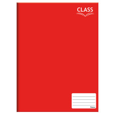 Caderno Brochura 1/4 96 Folhas Capa Dura Class Vermelho Foroni