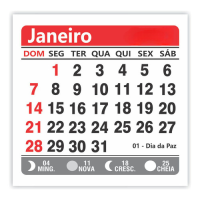 Mini Calendário Educativo 5x5cm – Kit com 100 Unidades