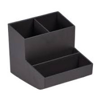 Organizador de Mesa Plástico Preto Carbrink