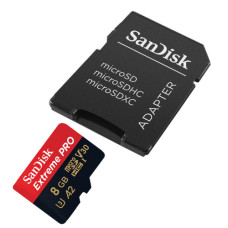 Cartão de Memória 8Gb Sandisk Extreme Micro SD + Adaptador SDSDQXP-008G-X46