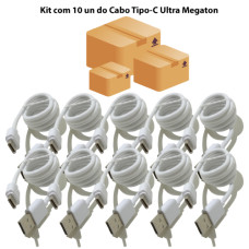 Kit com 10 un Cabo de Celular Type-C 1m CAB-3522 Ultra Megaton