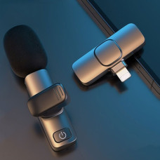 Microfone Sem Fio de Lapela de Gravação de Áudio para Iphone K9 1un