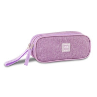 Estojo Escolar Duplo 21X9X6CM MF23097 Lilas Clio