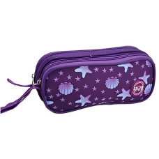Estojo Escolar Duplo 21X9X6CM CR3287 Roxo Clio