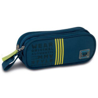 Estojo Escolar Duplo 21X9X6CM MF3506 Azul Clio