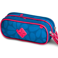 Estojo Escolar Duplo 21X9X6CM MF23038 Azul Claro Clio