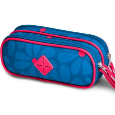 Estojo Escolar Duplo 21X9X6CM MF23038 Azul Claro Clio