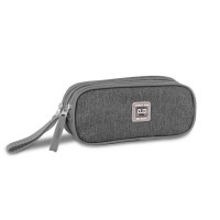 Estojo Escolar Duplo 21X9X6CM MF23097 Cinza Clio