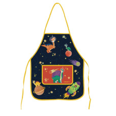 Avental Infantil Escolar com Bolso Dino Space Leo e Leo