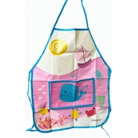Avental Infantil Escolar com Bolso Fundo do Mar Leo e Leo