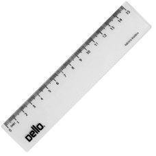 Régua Plástica Flexível 15cm Cristal Dello