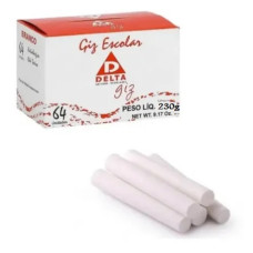 Giz Escolar Branco com 64 Unidades Delta