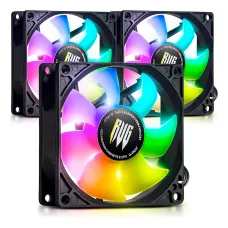 Kit 3 Coolers para Gabinete 120x120x25 Leds RGB Delta C1263P Atek