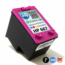 Cartucho HP 667XL Colorido Remanufaturado 13ml Cartucho HP 667XL Colorido Remanufaturado 13ml
