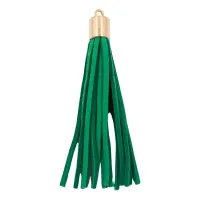 Tassel Pingente Franja de Camurça Verde 6cm 10 Unid Tassel Pingente Franja de Camurça Verde 6cm 10 Unid