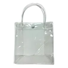 Sacola Reutilizável Transparente para Lembrancinhas 16x15x7cm Sacola Reutilizável Transparente para Lembrancinhas 16x15x7cm