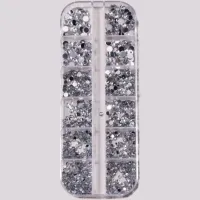 Estojo com Pedras Strass Prata Estojo com Pedras Strass Prata