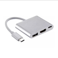 Adaptador Multifuncional TIPO-C 3 em 1 Adaptador Multifuncional TIPO-C 3 em 1