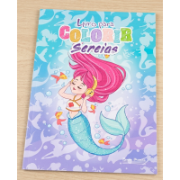 Livro para Colorir Sereias Pauta Branca Livro para Colorir Sereias Pauta Branca
