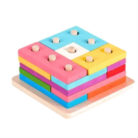 Brinquedo Educativo Encaixe Divertido Formas e Cores Tetris MDF Toy Mix Brinquedo Educativo Encaixe Divertido Formas e Cores Tetris MDF Toy Mix
