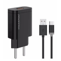 Carregador de Tomada USB com Cabo Tipo C Y59-3 Preto HMaston