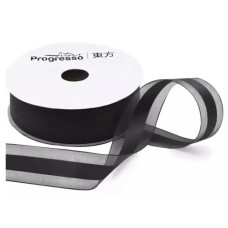 Fita Voal N° 5 22mm Preto 10 metros Progresso Fita Voal N° 5 22mm Preto 10 metros Progresso
