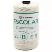 Barbante Fio 8 100g Cor 200 Branco 76 Metros EuroRoma