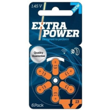 Bateria Pilha 13 PR48 para Aparelho Auditivo Extra Power 6 Unidades