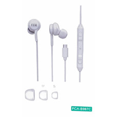 Fone de Ouvido com Microfone FCA-E087C USB-C Branco FAN