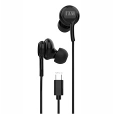 Fone de Ouvido com Microfone FCA-E087C USB-C Preto FAN