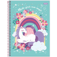Caderno Universitário 80 Folhas 1 Matéria Capa Dura Unicornio Foroni