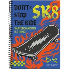 Caderno 80 Folhas 1 Matéria Capa Dura Drip Masculino Foroni