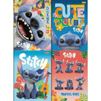 Caderno Brochura 1/4 80 Folhas Capa Dura Stitch Movie Foroni