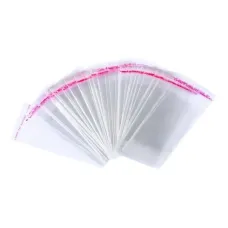 Saco para Embalagem Transparente Adesivado 7cmx12cm com 100 Unidades Four Star