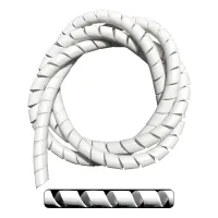 Organizador de Cabos Tubo Espiral 2m 1/4 Branco Frontec Organizador de Cabos Tubo Espiral 2m 1/4 Branco Frontec