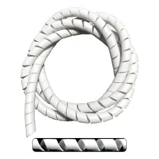 Organizador de Cabos Tubo Espiral 2m 1/4 Branco Frontec Organizador de Cabos Tubo Espiral 2m 1/4 Branco Frontec