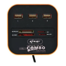 Hub Usb 3 Portas Usb 2.0 E Leitor De Cartão De Memoria Hb-T58 Knup