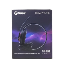 Headphone com Microfone SH-S66 Plug P3 Preto Shinka