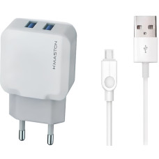 Carregador de Tomada 2 USB com Cabo V8 Y18-1 H'Maston