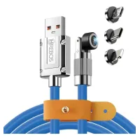 Cabo Turbo HS-567 3 em 1 USB V8 Type-C Lightning iPhone Hrebos Cabo Turbo HS-567 3 em 1 USB V8 Type-C Lightning iPhone Hrebos