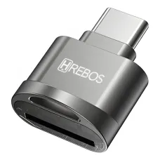 Adaptador OTG Type-C para Cartão SD HS-661 Hrebos Adaptador OTG Type-C para Cartão SD HS-661 Hrebos