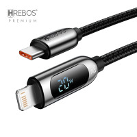 Cabo Usb-C para Lightning Turbo 20W 1.2m CB-301i Hrebos Cabo Usb-C para Lightning Turbo 20W 1.2m CB-301i Hrebos