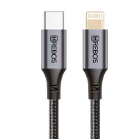 Cabo Usb-C para Lightning Turbo 27W 1m CB-362i Hrebos Cabo Usb-C para Lightning Turbo 27W 1m CB-362i Hrebos
