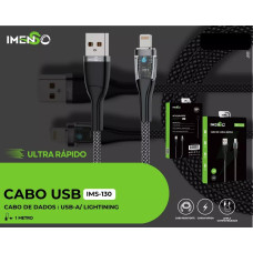 Cabo Usb Para Lightning Preto 1M 2.4A Ims-130 Imenso